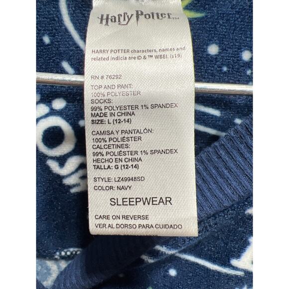 Harry Potter Sleepwear Navy Blue Womens Size L 12/14 - Picture 7 of 12